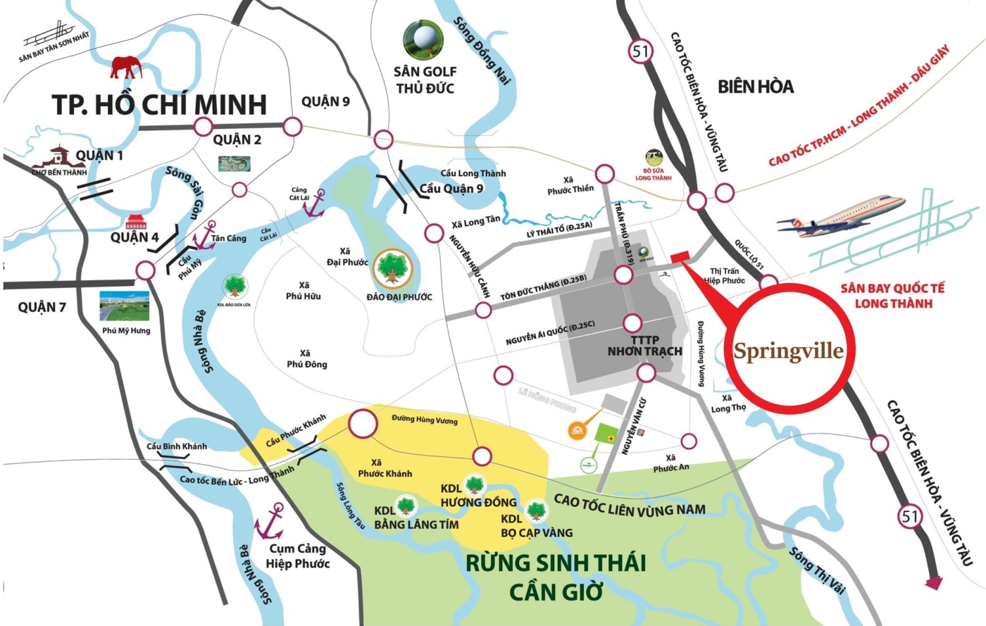 Vị trí Spring Ville Nhơn Trạch
