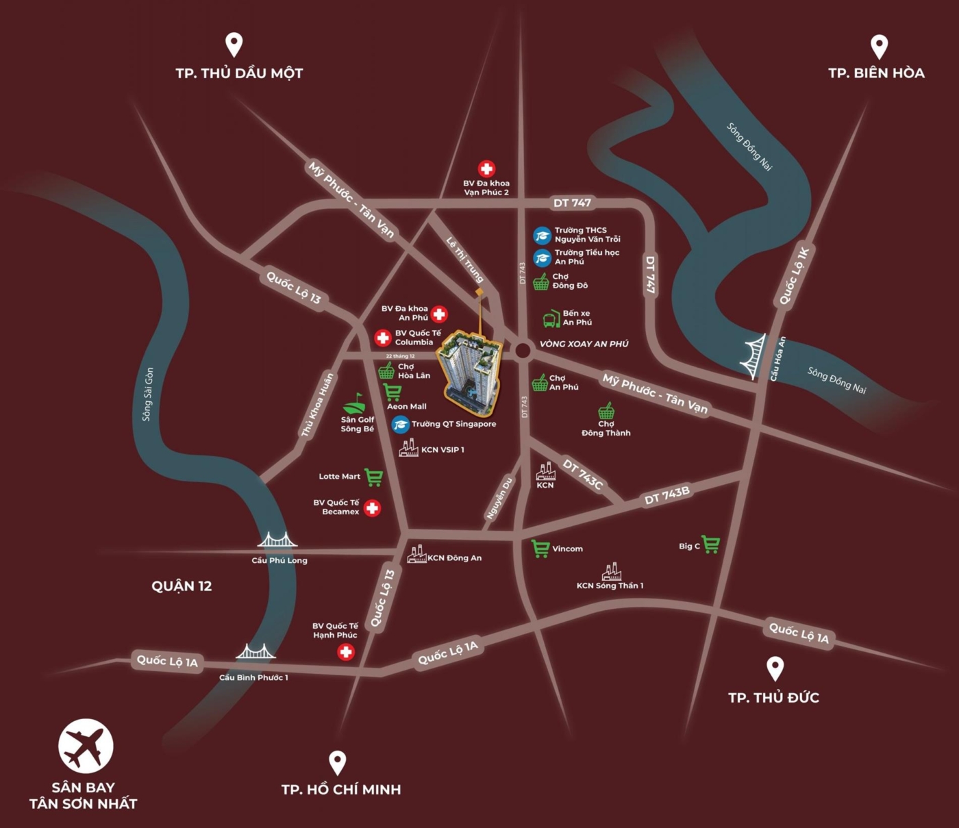 Liên kết vùng dự án Tecco Felice Homes