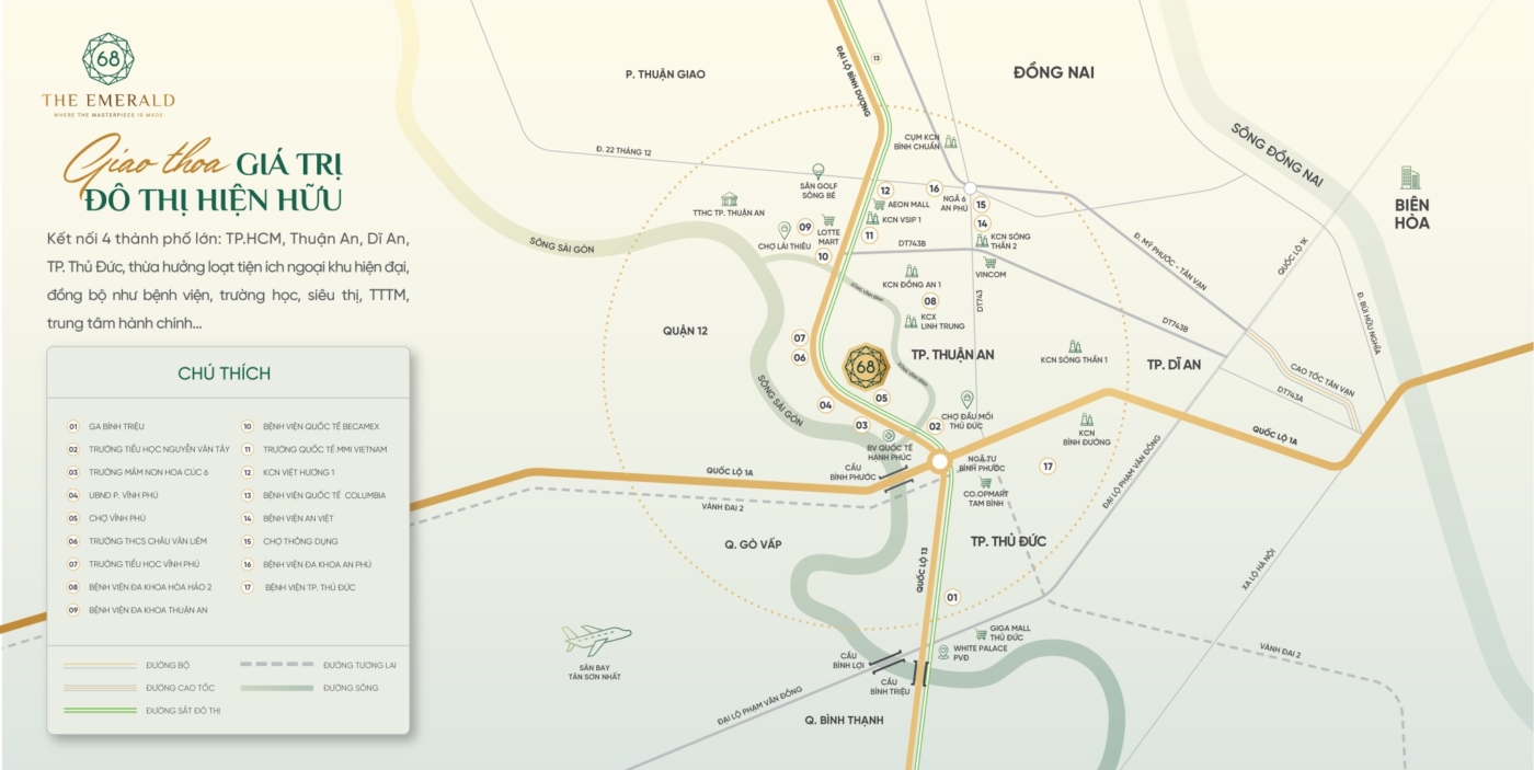 Liên kết vùng dự án The Emerald 68