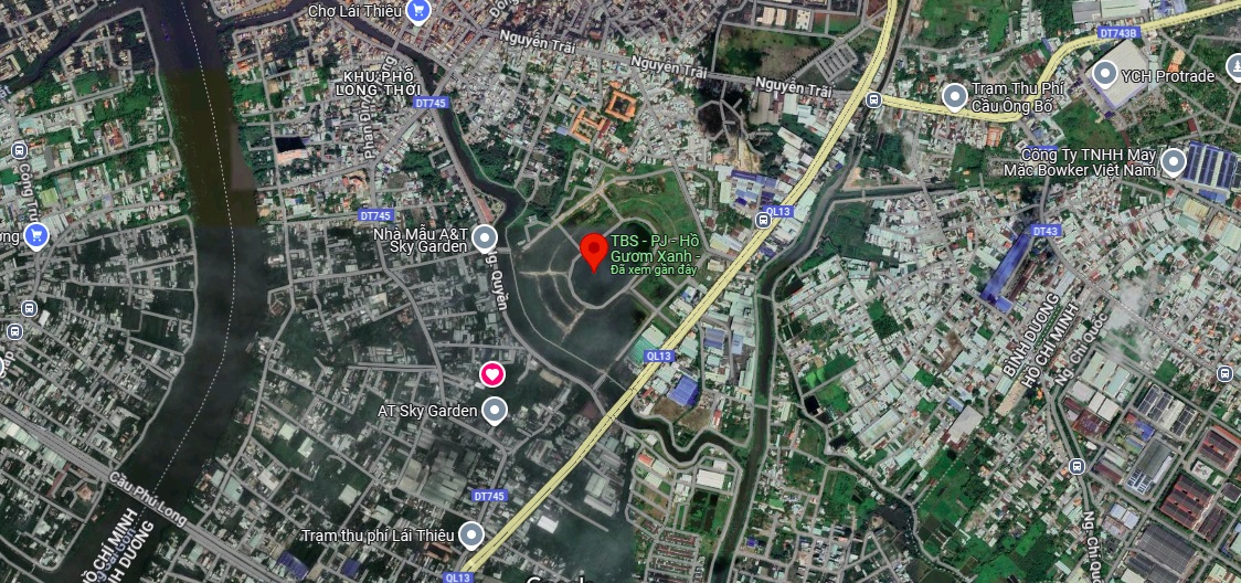 Vị trí Hồ Gươm Xanh