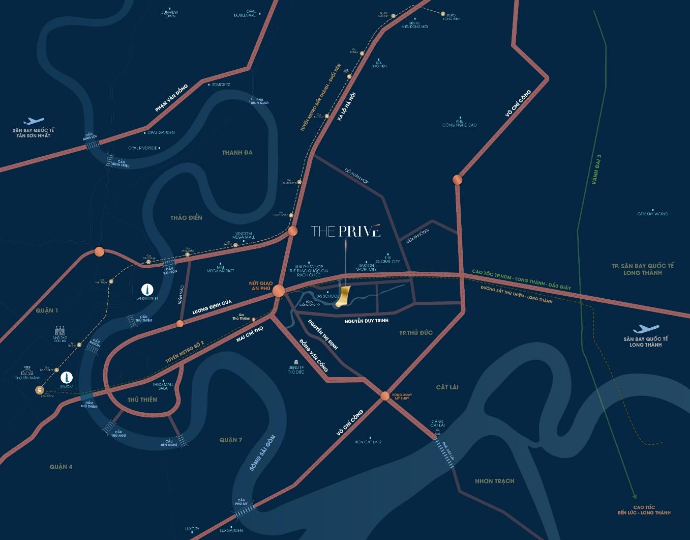 Vị trí The Privé Đất Xanh