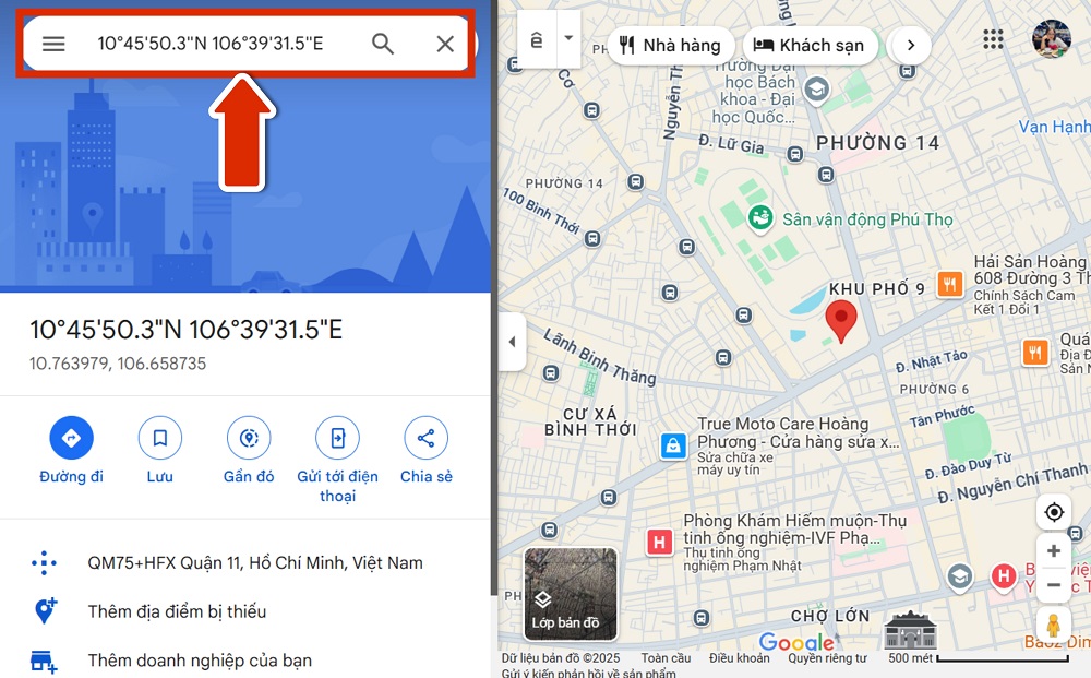 tra cứu vị trí đất