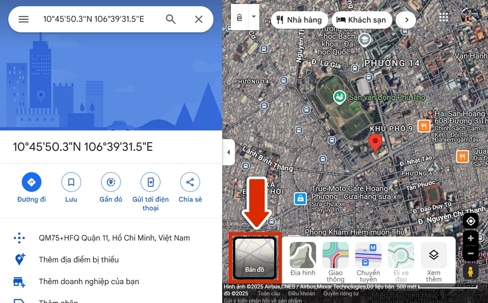 tra cứu vị trí đất