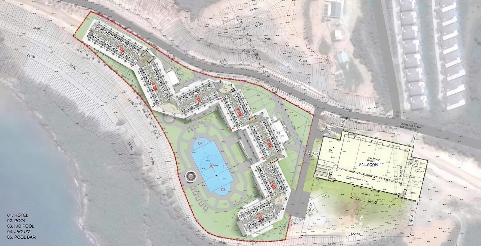 Mặt bằng phân lô Vinpearl Phú Quý