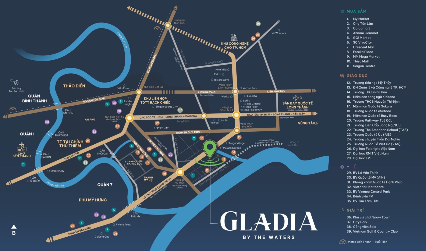 Vị trí GLADIA BY THE WATERS