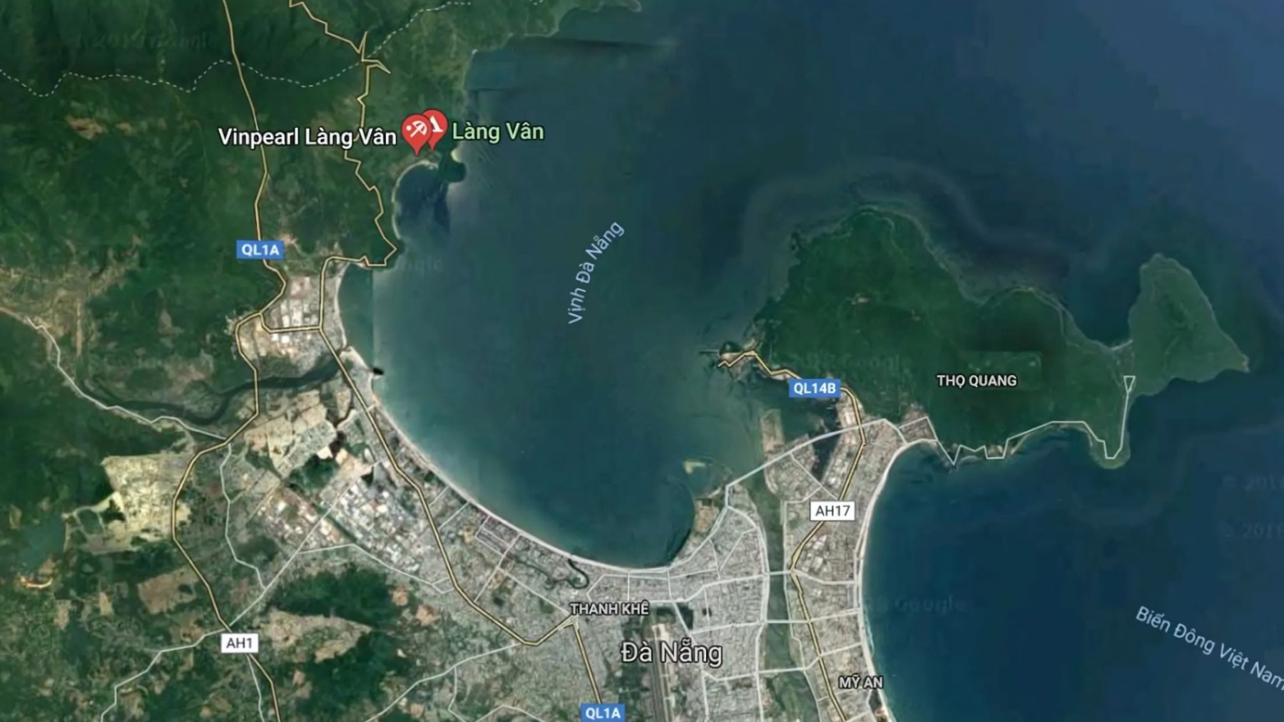 Vị trí Vinhomes Hải Vân Bay