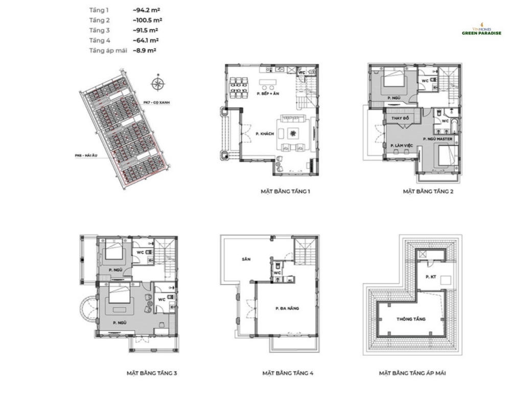 Mặt bằng quy hoạch vinhomes green paradise