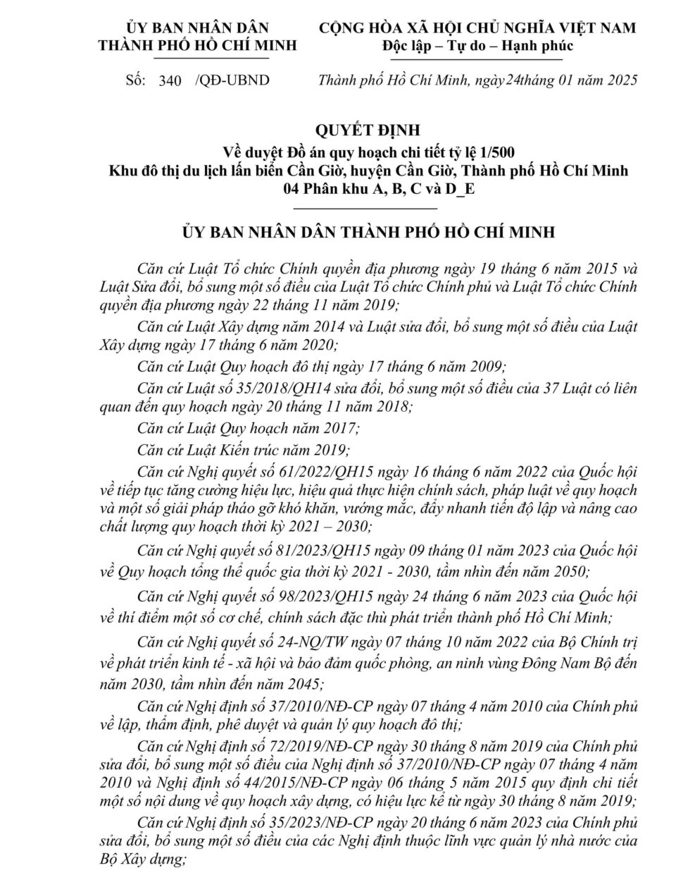 Pháp lý dự án Vinhomes Green Paradise Cần Giờ