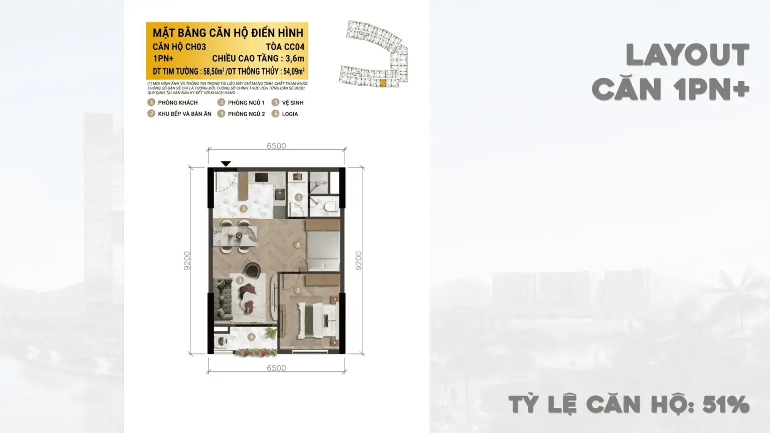 Mặt Bằng Charmora City: Bố Cục Thông Minh, Khẳng Định Chuẩn Sống Hiện Đại Charmora City vietnamland.vn Layout căn hộ 01PN+