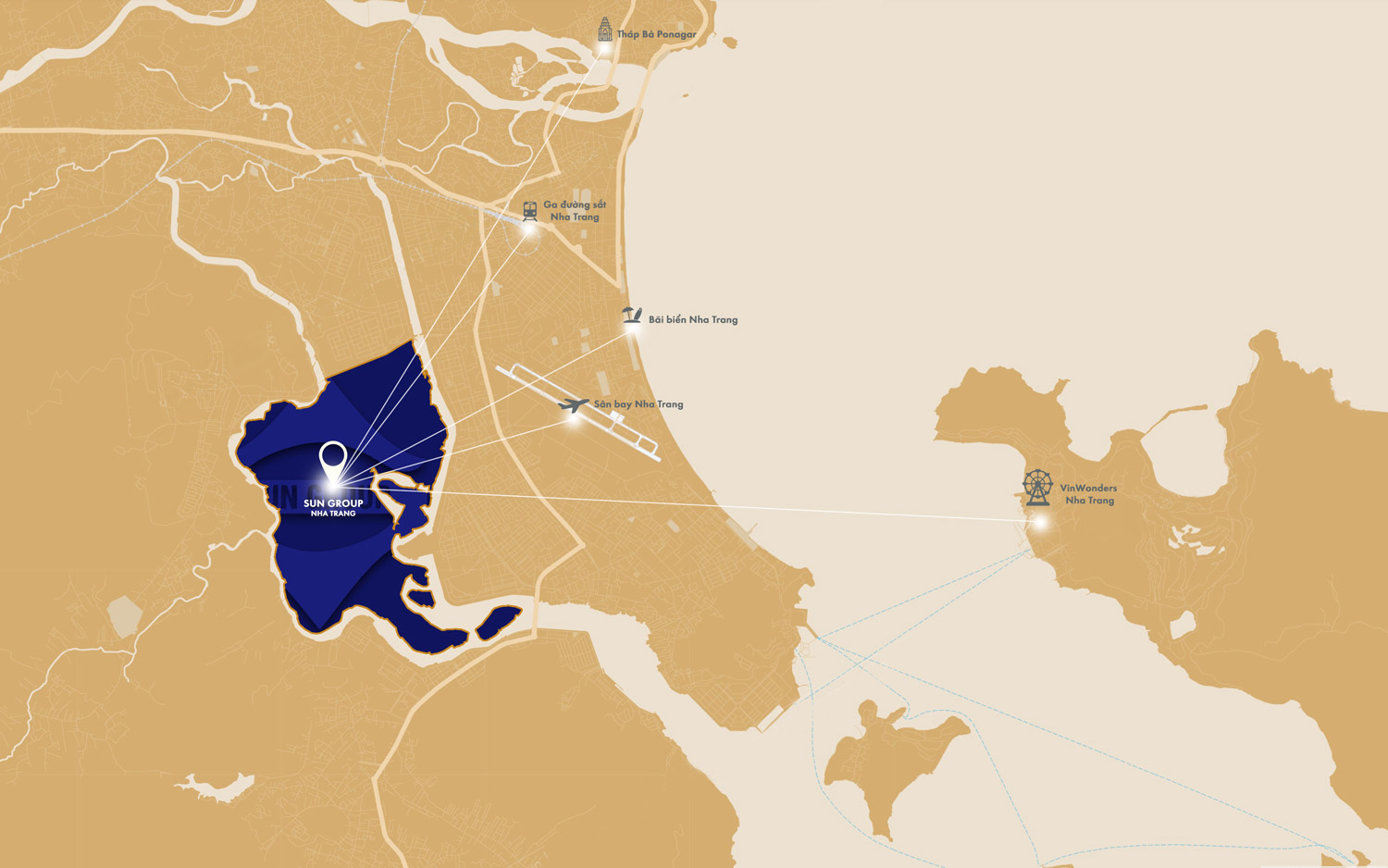 Vị trí chiến lược dự án Sun Nha Trang