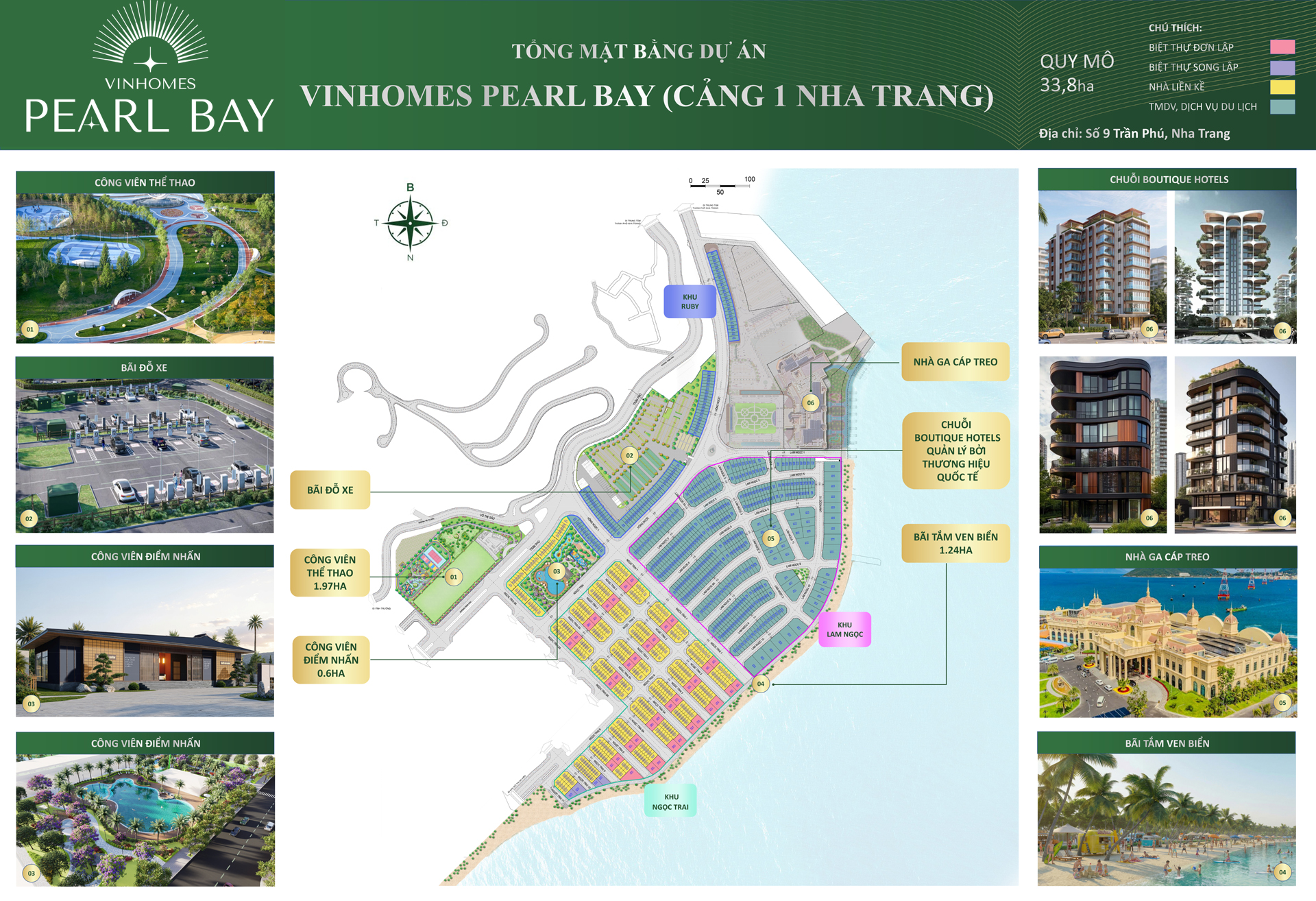 Tổng Mặt Bằng Dự Án Vinhomes Pearl Bay Cảng 1 Nha Trang