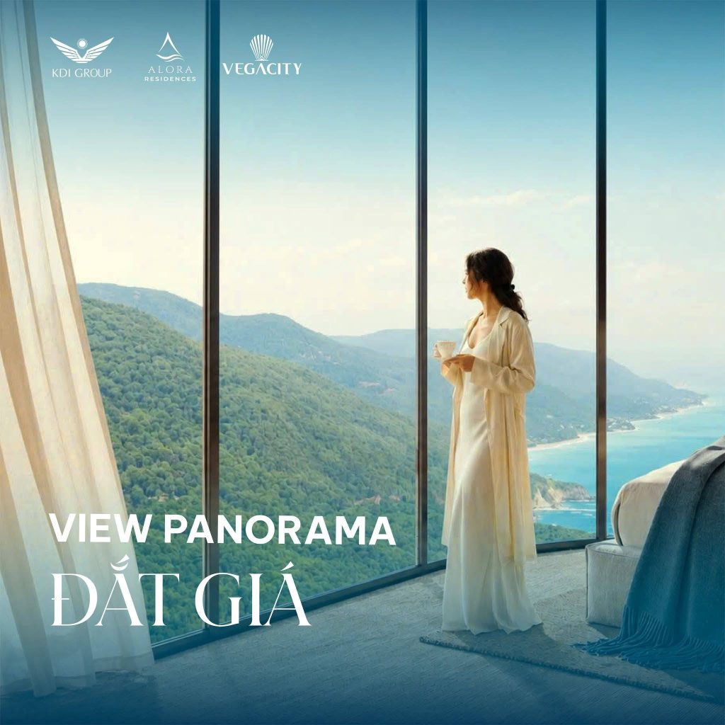 View Panorama đắt giá về phía núi Cô Tiên tại căn hộ Alora